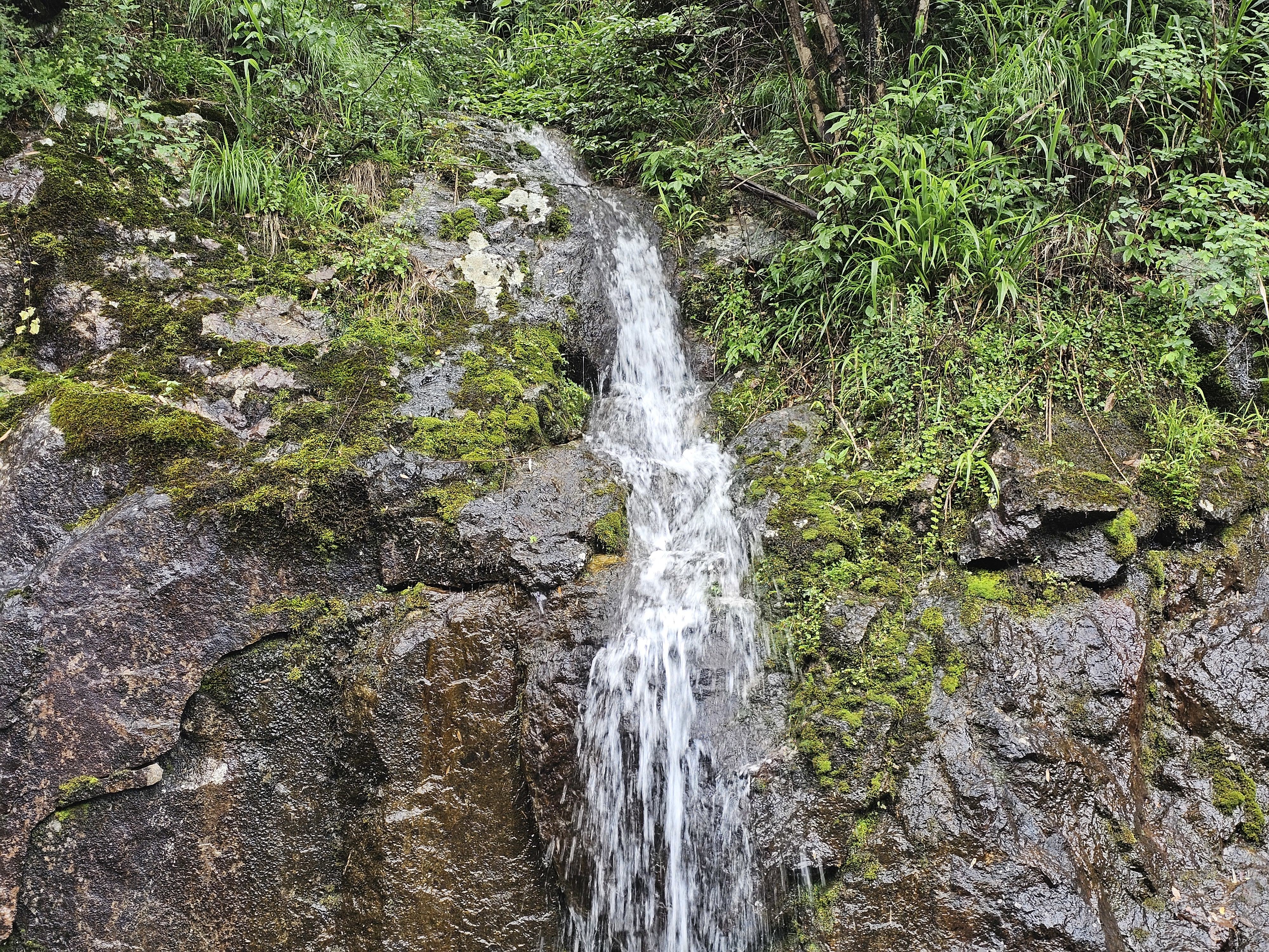 盘山公路旁的小瀑布 盘山公路旁的小瀑布